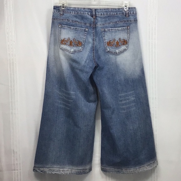 VTG 🐎 L.A. Blues ‘Gaucho Stretch’ Distressed Embroidered Jeans Sz.14 - Picture 3 of 16